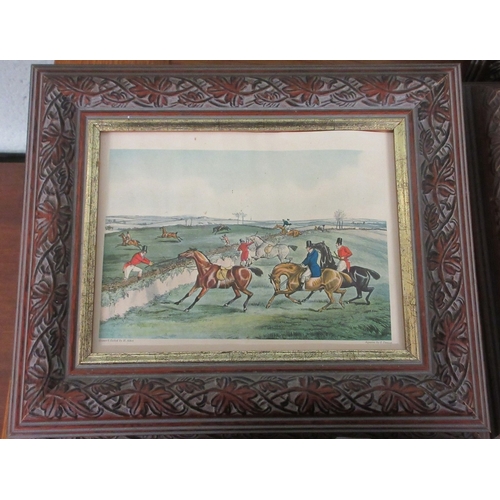 393 - 4 framed vale of Aylesbury steeple chase prints