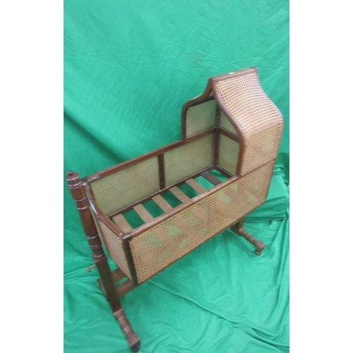 401 - Edwardian child's bergere rocking crib