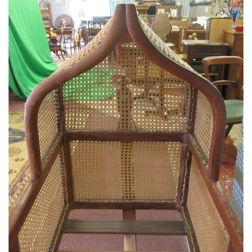 401 - Edwardian child's bergere rocking crib