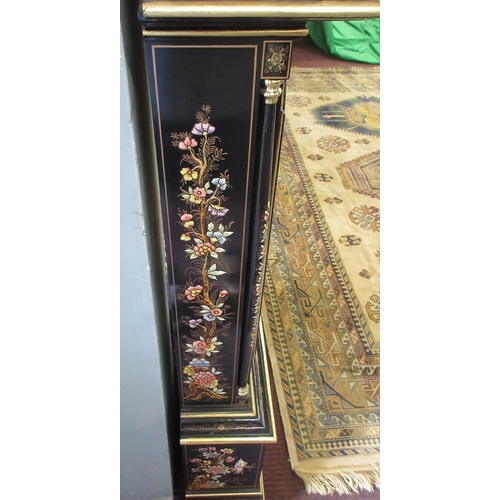 439 - Ornamental hand painted Grandmother clock