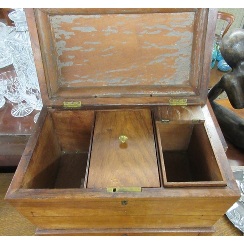 476 - Large Victorian mahogany tea caddy