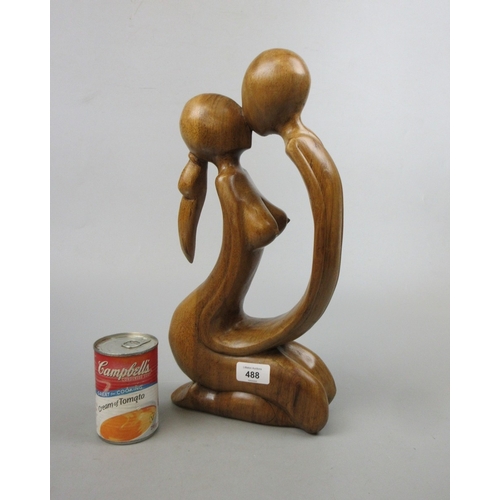 488 - Modernist wooden sculpture 