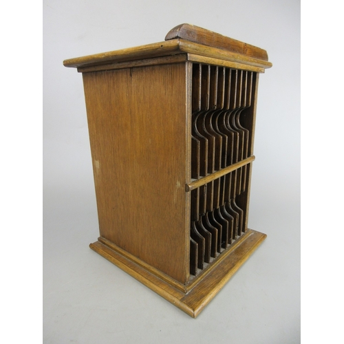 575 - Antique oak letter rack