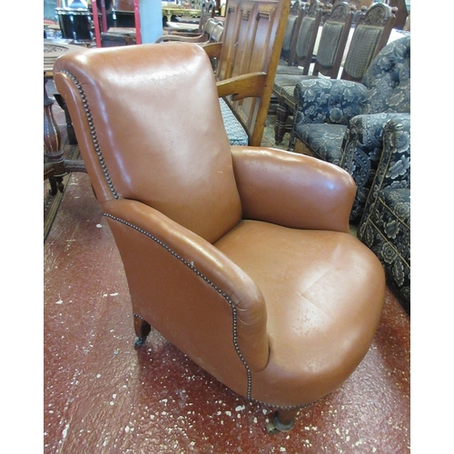 599 - Leather club armchair