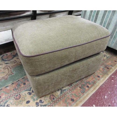 610 - Good quality wingback armchair with poof