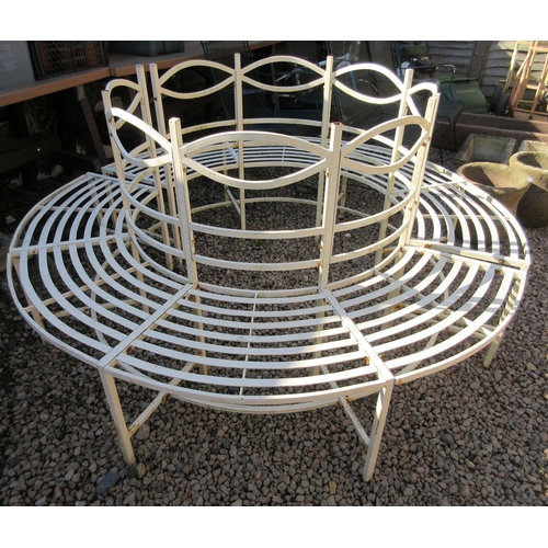 623 - Large wrought iron tree surround bench