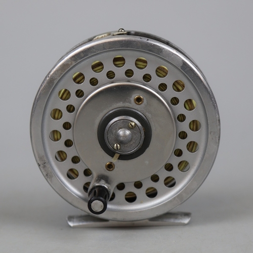 107 - A vintage Hardy Marquis #7 mulitplier fly wheel fly fishing wheel with case in cream & blue