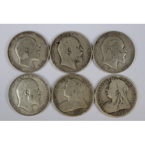 112 - 6 silver half crowns