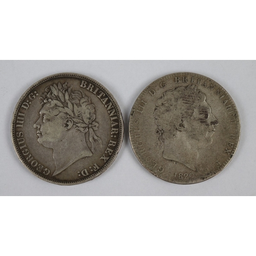 118 - 2 Georgian silver Crowns