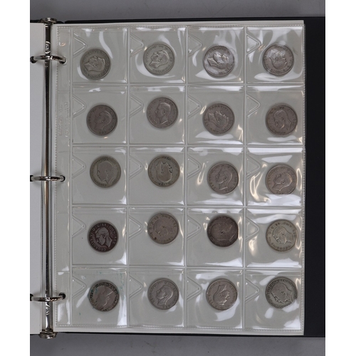 127 - Coins - Binder full of GB Imperial silver coins