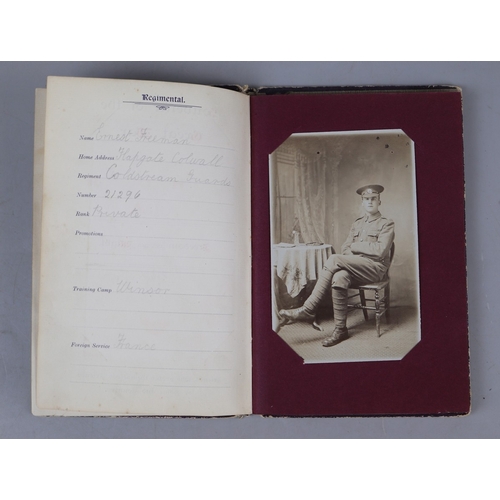 135 - Souvenir of the Great War - The Roll of Honour Album. Photos of soldiers include Ernest Freeman (Col... 