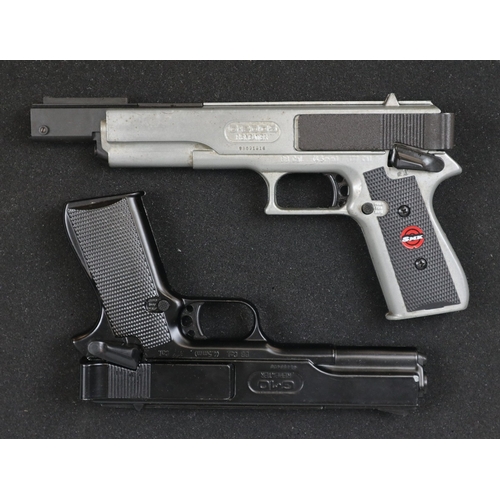 157 - 1 x SMK G-10 and 1 x SMK G-2005, both dual ammo ( .177 pellet and 4.5mm BB) repeater air pistols, wo... 