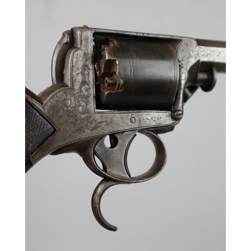 158 - Tranter double trigger revolver dated 1851. manufactured in Birmingham by William Tranter and suppli... 