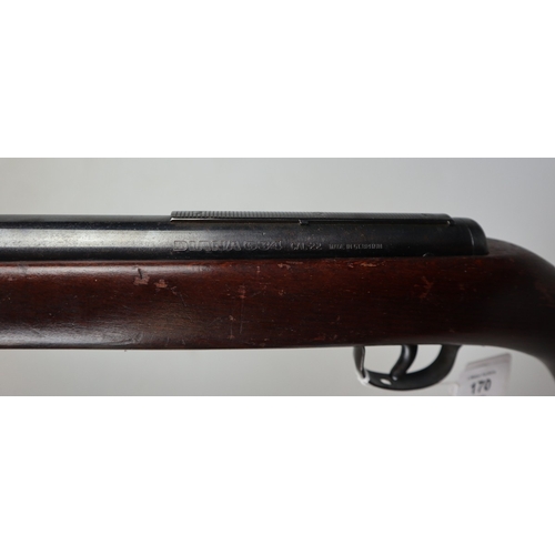 170 - Diana model 'C34' .22 Air rifle- hooded front sight and adjustable rear sight.