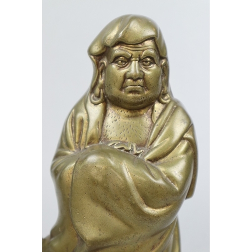 183 - Heavy Japanese bronze figure - H: 28cm