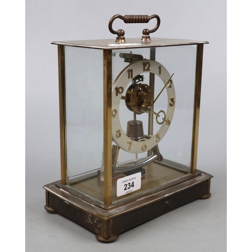 234 - Skeleton carriage clock