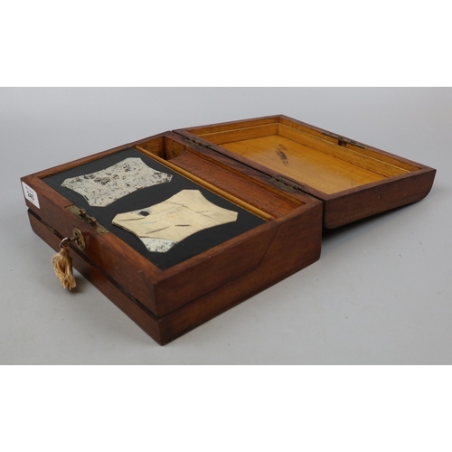 245 - Victorian writing box with its lock and key