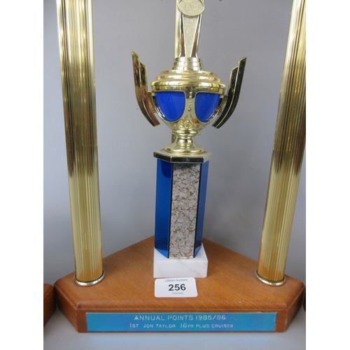 256 - 3 BMX sports trophies - Approx heights: 72cm