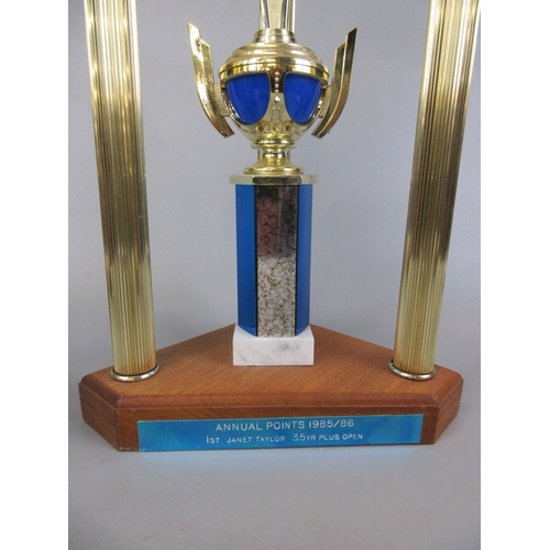 256 - 3 BMX sports trophies - Approx heights: 72cm