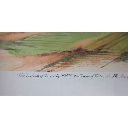 260 - L/E print - View of South of France by HRH The Prince of Wales