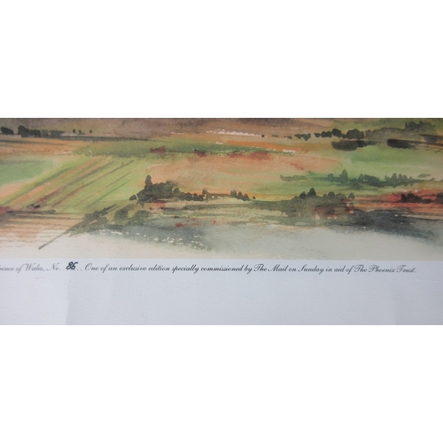 260 - L/E print - View of South of France by HRH The Prince of Wales