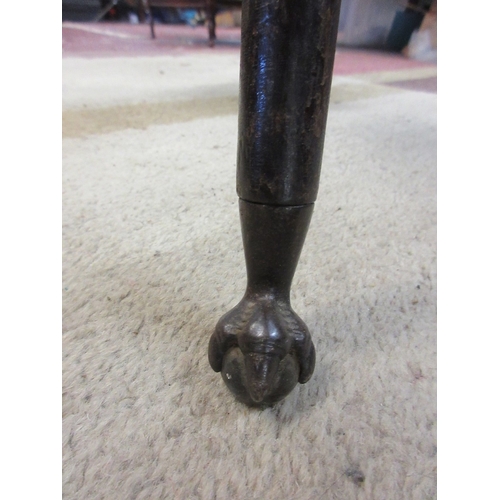 278 - Fine Edwardian occasional table with brass claw and glass ball feet