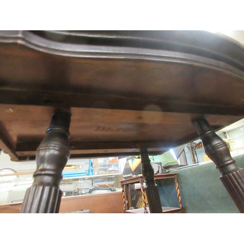 278 - Fine Edwardian occasional table with brass claw and glass ball feet