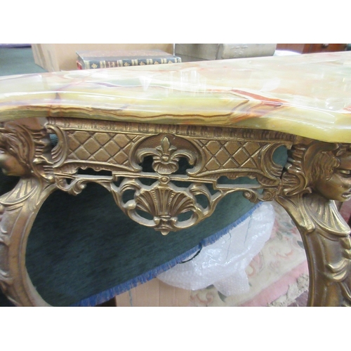 287 - Marble topped hall table