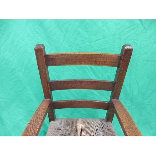 305 - Oak rush seated child's chair