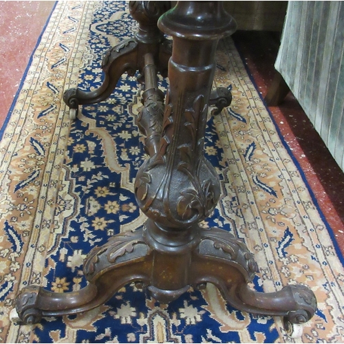 317 - Victorian inlaid walnut card table