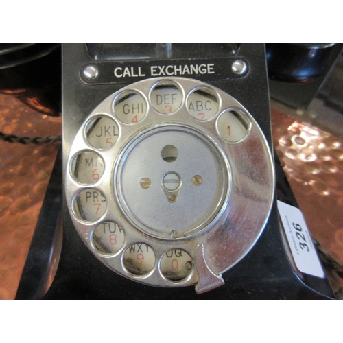 326 - Classic candlestick telephone together with a Bakelite telephone