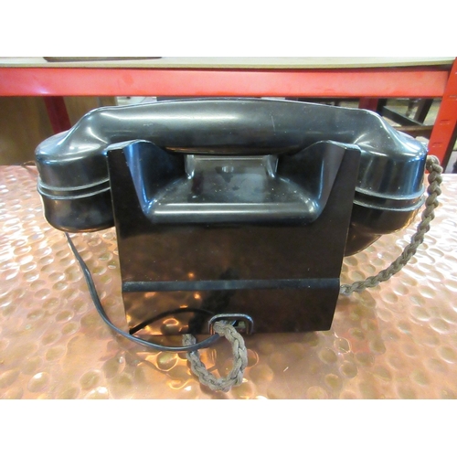 326 - Classic candlestick telephone together with a Bakelite telephone