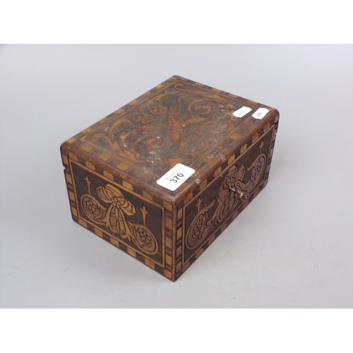 370 - Pokerwork lockable box