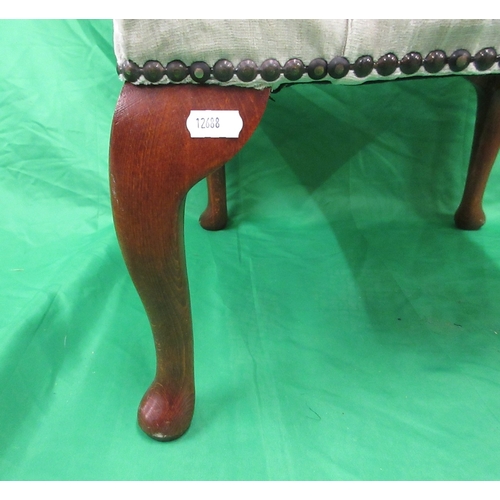 384 - Small cabriole leg footstool