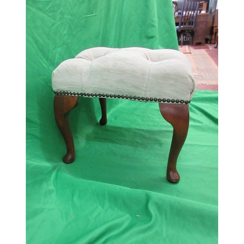 384 - Small cabriole leg footstool