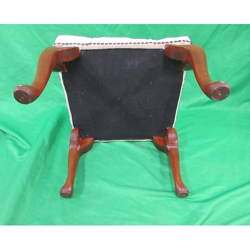 384 - Small cabriole leg footstool