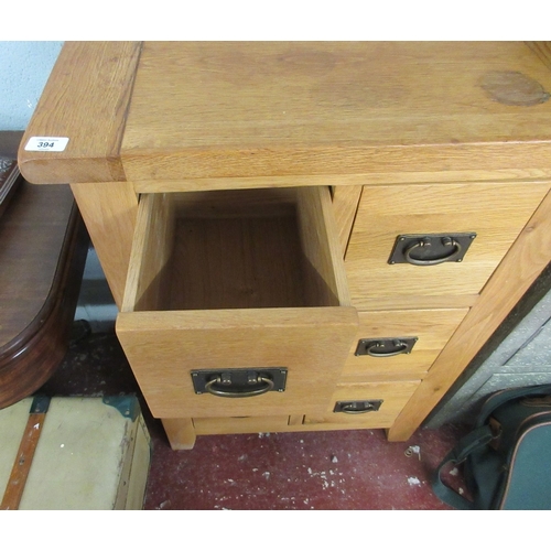 394 - Oak set of 6 drawers - W: 67cm D: 40cm H: 94cm