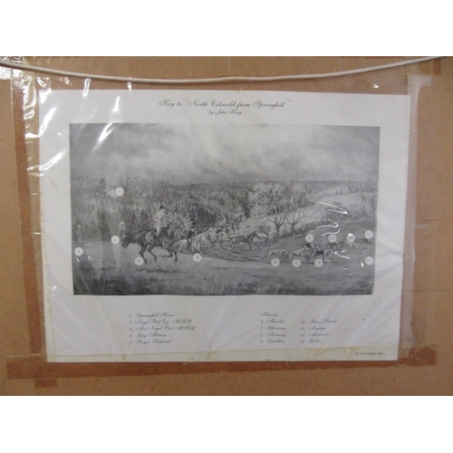 430 - Hunting print signed L/E 118/250 by John King