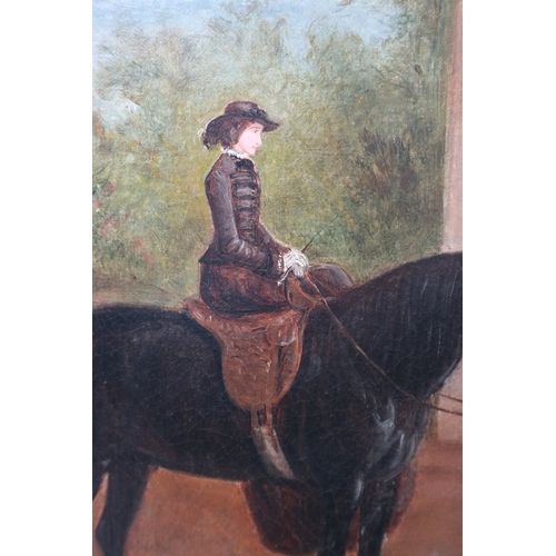 446 - Oil on canvas Stable Yard Signed 'John Ferneley 1838' lower right  - IS 65cm x 48cmSize?... 