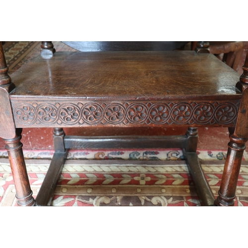 564 - Fine English oak monks bench