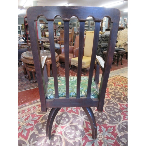 572 - Early 20thC Arts & Crafts inspired swivel chair