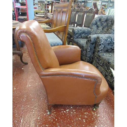 599 - Leather club armchair