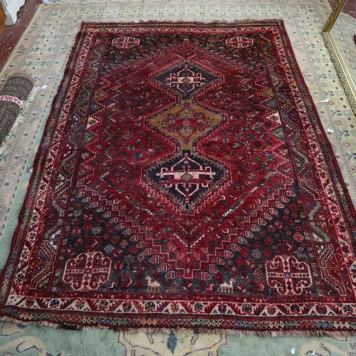 613 - Persian hand knotted,all wool, Quashgai tribal rug. 247cm x 174cm