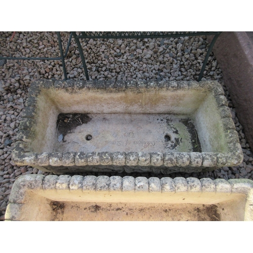 625 - Pair of stone trough planters by Gardens of Stone