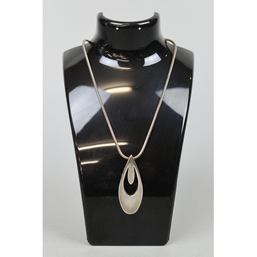 65 - Heavy silver pendant and chain