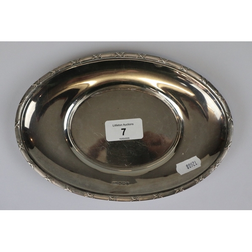 7 - Hallmarked silver dish - Approx weight: 227g