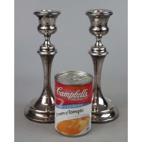 9 - Hallmarked silver candlesticks