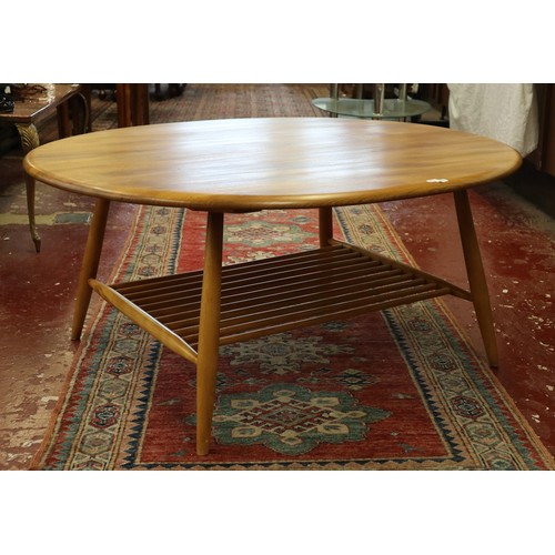 358 - Ercol Blonde Elm Oval coffee table - Approx W: 99cm D: 85cm H: 44cm