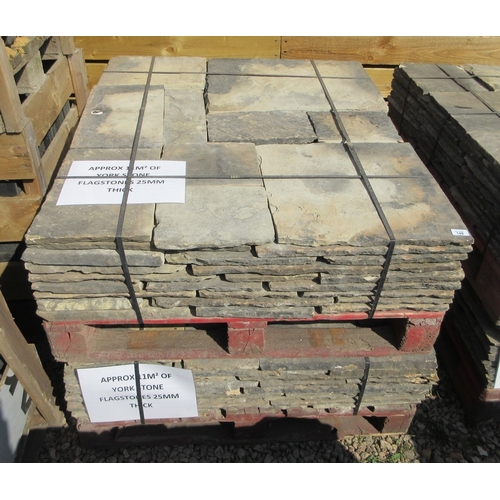 149 - Approximately 11m² of York stone flagstone 25mm