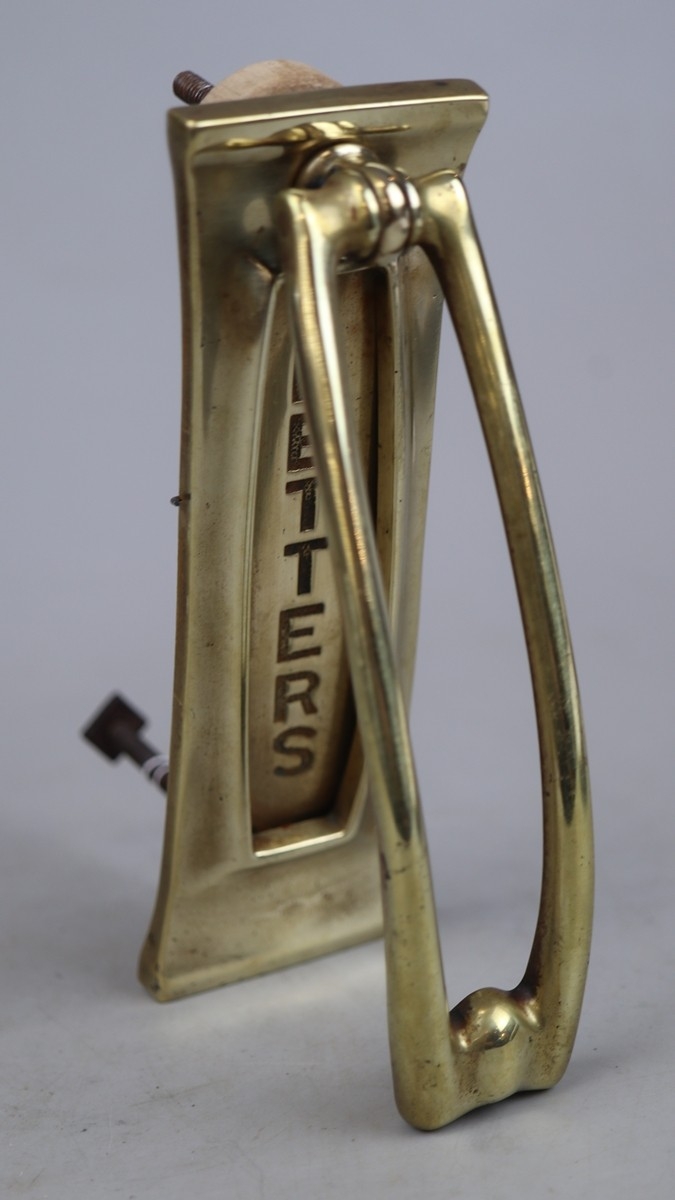 Lovely quality ART DECO brass letterbox/door knocker